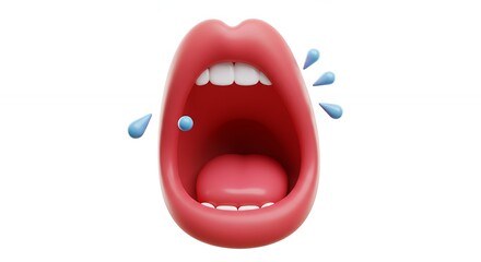 Open mouth illustration