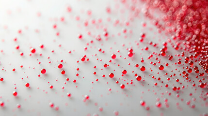  a minimalist dotted pattern with tiny red dots across a white background and white surface