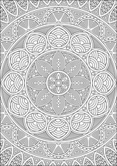 Mandala Color Therapy Art Coloring Pages For Adult Vector