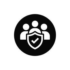 Group security and protection icon
