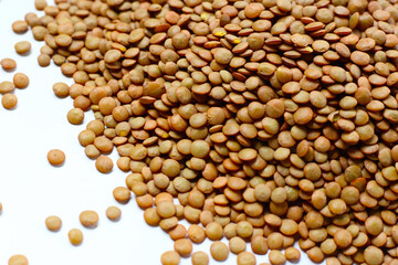 Lentils are small brown legumes rich in protein and fiber