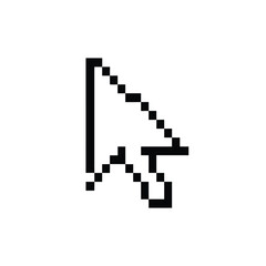 Retro pixelated mouse cursor icon