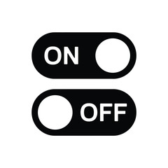 On and off toggle switch icons