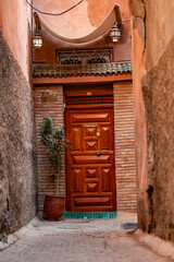Entrance to a house in the Marrakesh medina