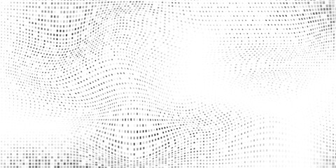 Design mesh dotted halftone gradient texture. Vanishing polka dot background. Repeating dots illustration abstract simple art