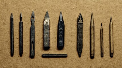 Collection of various vintage metal and wood tools.