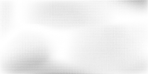 Mesh dotted halftone gradient texture. Vanishing polka dot background. Repeating dots gradation modern abstract vector illustration