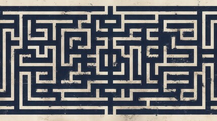 Intricate maze pattern on a textured background.