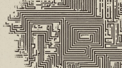 Intricate maze pattern with textured effect.