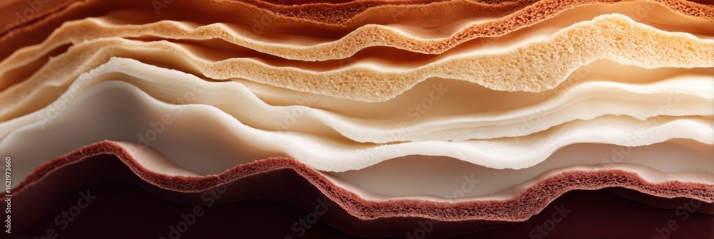 Aufkleber macro view of layered human skin texture featuring an abstract gradient and space for text