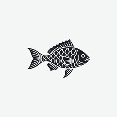 Minimal fish logo symbolizing calm, motion, and clarity.