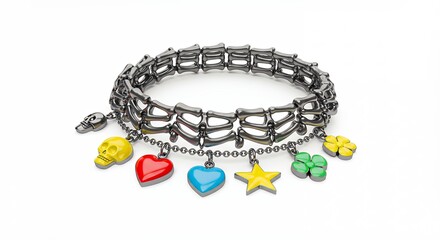 Colorful charms bracelet