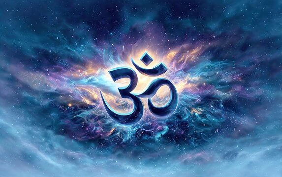 Fototapeta Cosmic Om symbol