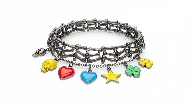 Colorful charms bracelet