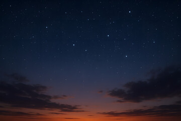 Fototapeta premium Photo of the sky with a deep scarlet sunset. 
