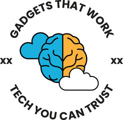 A logo for a company that sells gadgets that work