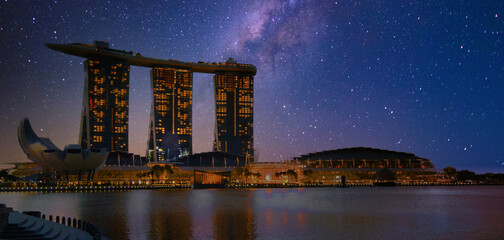 シンガポールの美しい夜景