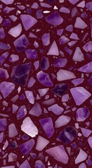 Abstract purple terrazzo texture background for interior design and decoration material