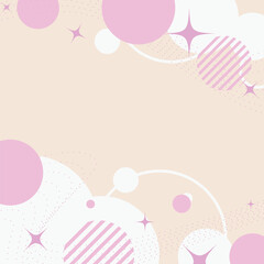 Pastel Pink Heavenly Flat Cloud on Cream Yellow Background