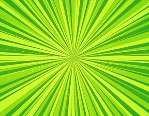 An abstract illustration of bright green rays bursting from a central point, creating a vibrant, starburst-like pattern on a textured background