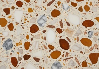 Elegant Terrazzo Surface: A High-Resolution Display of Stone and Marble Aggregate Pattern