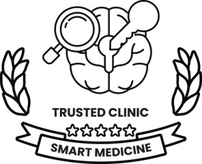 A logo for a trusted clinic that is smart medicine