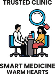 A man and a woman are sitting in chairs in front of a doctor