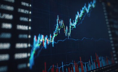 Financial Chart Blue