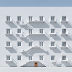 Building Facade With Repeating Windows