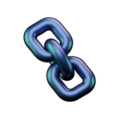 3D Blockchain Illustration isolated on white background, key to success, network concept