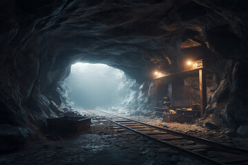 Naklejka premium tunnel of light