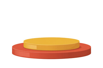 3D Product Showcase Illustration isolated on white background . 3D podium isolated on white background