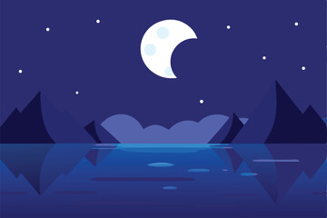 Naklejka premium vector illustration of a moon