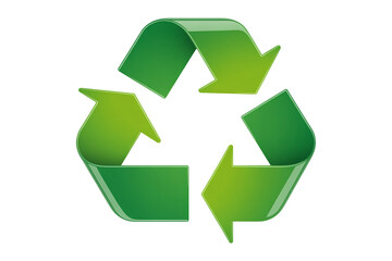 3D Recycling Illustration isolated on white background. recycle symbol on white background