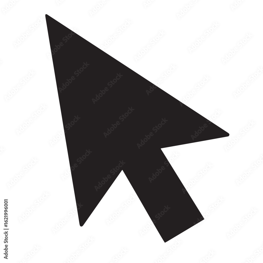 Aufkleber black computer cursor arrow pointer isolated on a white background simple design