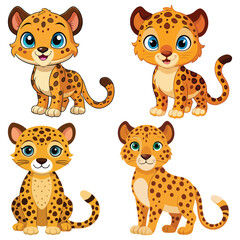A funny cartoon leopard vector illustration