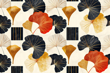 おしゃれなイチョウの背景素材
