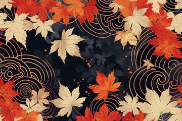 紅葉の背景素材