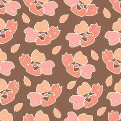 Exotic hand drawn flowers, seamless patterns with floral for fabric, textiles, clothing, wrapping paper, cover, banner, home decor, abstract backgrounds. Vector illustration.