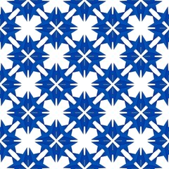 A seamless pattern with blue snowflakes and flowers is a festive illustration for a winter holiday design