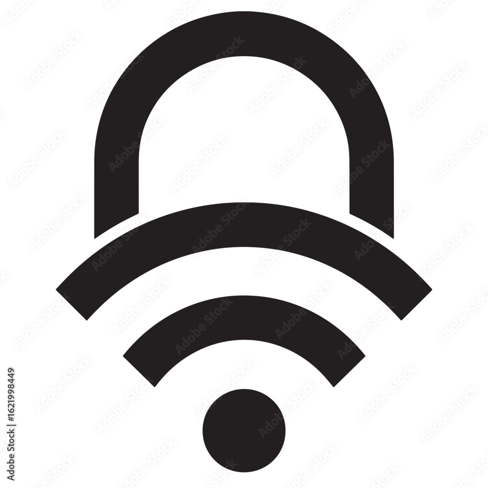 Aufkleber secure wifi network connection symbol representing internet security and protected wireless access