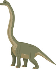 シンプルなブラキオサウルス（恐竜）のイメージイラスト