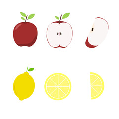 Set of Apple and Lemon