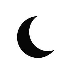 Crescent Moon Illustration Mystical Night Sky Symbol Lunar Phase Graphic Celestial Object Minimalist Design Serene Atmosphere Dreamy Concept Darkness and Light