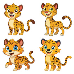 A funny cartoon leopard vector illustration