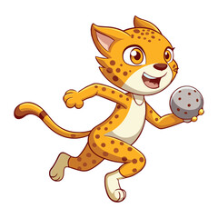 A funny cartoon leopard vector illustration