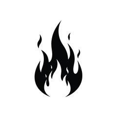 Stylized Silhouette Flames Ignite with Intense Energy and Minimalist Design, a Symbol of Passion and Transformation, Casting an Intriguing Shadow on the Canvas