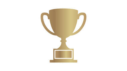 Golden Trophy Cup Icon Symbol of Achievement and Success in Competitions and Awards