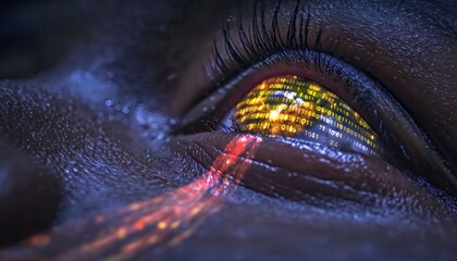 Close-up eye, digital art