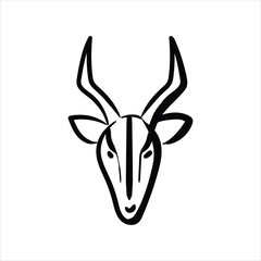 Lineart Impala Vector Illustration Minimalist Lineart Style